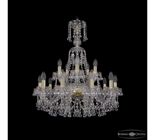 Подвесная люстра Bohemia Ivele Crystal 1409/10+5/240/XL-77 G Подвесная люстра Bohemia Ivele Crystal 1409/10+5/240/XL-77 G
