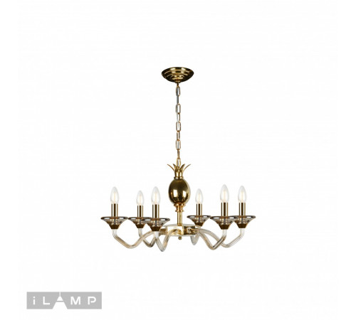 Подвесная люстра iLamp Flo YT2049-6 GD+COG Подвесная люстра iLamp Flo YT2049-6 GD+COG