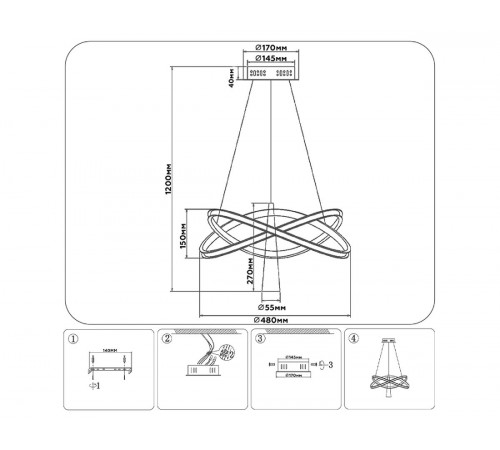 Подвесная люстра Ambrella Light Comfort LineTech FL5368 Подвесная люстра Ambrella Light Comfort LineTech FL5368