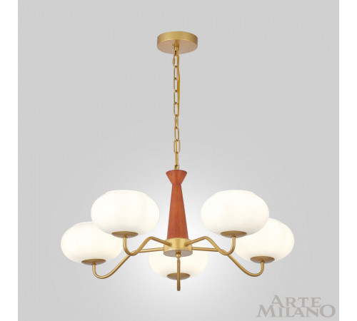 Подвесная люстра Arte Milano Napoli 310166/D680/5 BS/WD Подвесная люстра Arte Milano Napoli 310166/D680/5 BS/WD