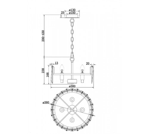 Подвесная люстра Maytoni Puntes MOD043PL-04CH