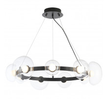 Подвесная люстра Crystal Lux BOSQUE SP9 BLACK/TRANSPARENT