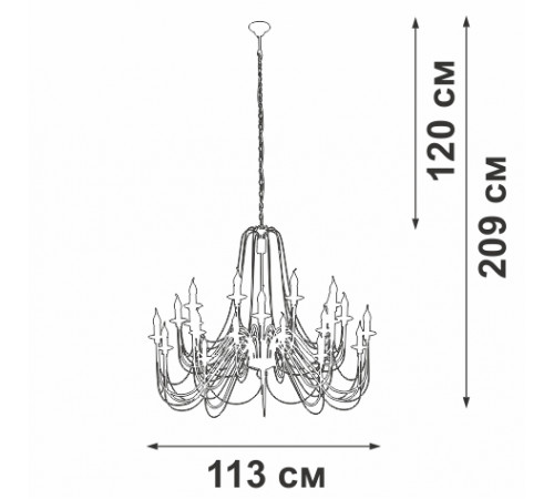 Подвесная люстра Vitaluce V1044-1/20 Подвесная люстра Vitaluce V1044-1/20