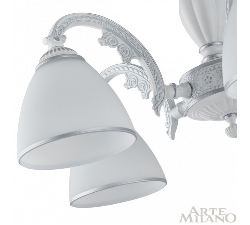Подвесная люстра Arte Milano 340837/5 WT+SL Подвесная люстра Arte Milano 340837/5 WT+SL