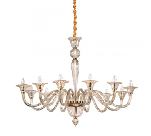 Подвесная люстра Ideal Lux Brigitta SP12 Ambra 199405 Подвесная люстра Ideal Lux Brigitta SP12 Ambra 199405