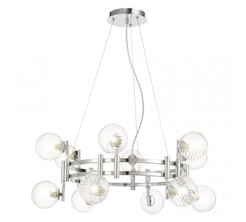 Подвесная люстра Crystal Lux LUXURY SP12 CHROME Подвесная люстра Crystal Lux LUXURY SP12 CHROME