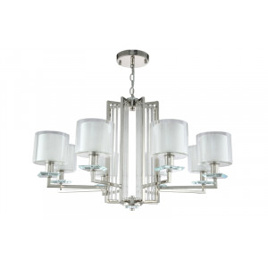 Подвесная люстра Crystal Lux Nicolas NICOLAS SP-PL8 NICKEL/WHITE