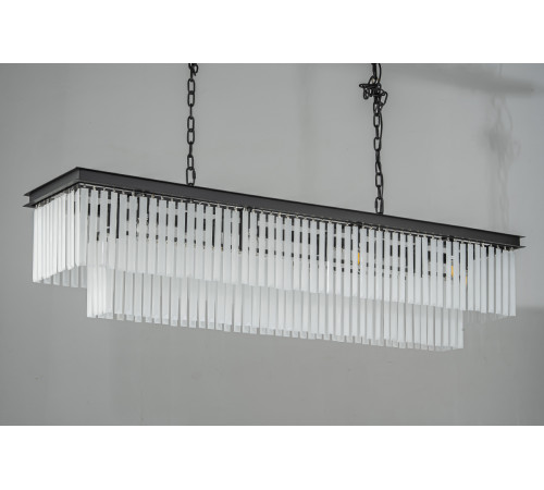 Подвесная люстра Delight Collection 1920s Odeon KR0387P-12C/P black/frost Подвесная люстра Delight Collection 1920s Odeon KR0387P-12C/P black/frost