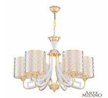 Подвесная люстра Arte Milano Florentia-3387 303387/6 Wh/Gd