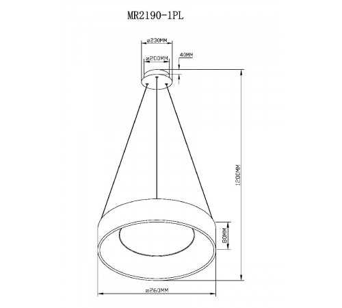 Подвесная люстра Myfar Shannon MR2190-1PL Подвесная люстра Myfar Shannon MR2190-1PL