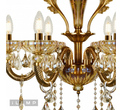 Подвесная люстра iLamp Asia 81069-6 BR Подвесная люстра iLamp Asia 81069-6 BR