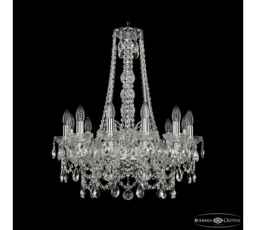 Подвесная люстра Bohemia Ivele Crystal 1411/12/195/h-70 Ni Подвесная люстра Bohemia Ivele Crystal 1411/12/195/h-70 Ni