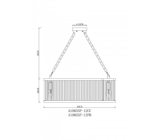 Подвесная люстра Arte Lamp Anetta A1065SP-12PB Подвесная люстра Arte Lamp Anetta A1065SP-12PB
