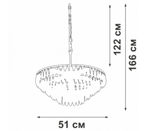 Подвесная люстра Vitaluce V5352-1/5 Подвесная люстра Vitaluce V5352-1/5