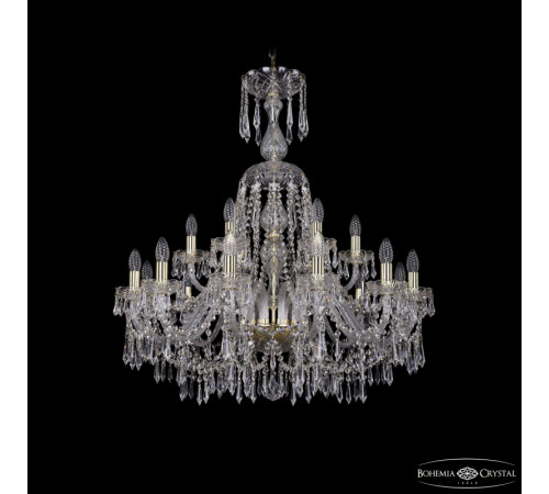 Подвесная люстра Bohemia Ivele Crystal 1403/12+6/300/XL-95 G Подвесная люстра Bohemia Ivele Crystal 1403/12+6/300/XL-95 G