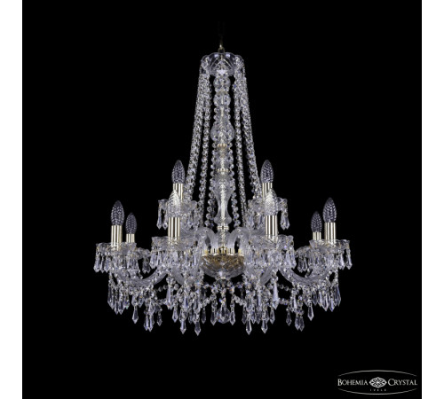Подвесная люстра Bohemia Ivele Crystal 1403/8+4/240/h-76 G Подвесная люстра Bohemia Ivele Crystal 1403/8+4/240/h-76 G