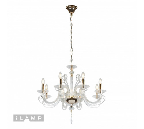 Подвесная люстра iLamp King P9372-8 GD Подвесная люстра iLamp King P9372-8 GD