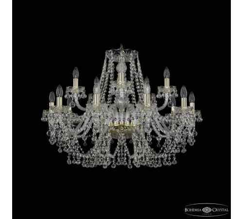 Подвесная люстра Bohemia Ivele Crystal 1409/10+5/300 G Подвесная люстра Bohemia Ivele Crystal 1409/10+5/300 G