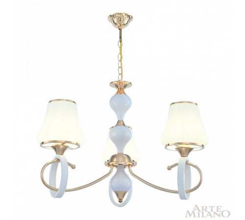 Подвесная люстра Arte Milano Florentia-2387 302387/3 Wh/Gd Подвесная люстра Arte Milano Florentia-2387 302387/3 Wh/Gd