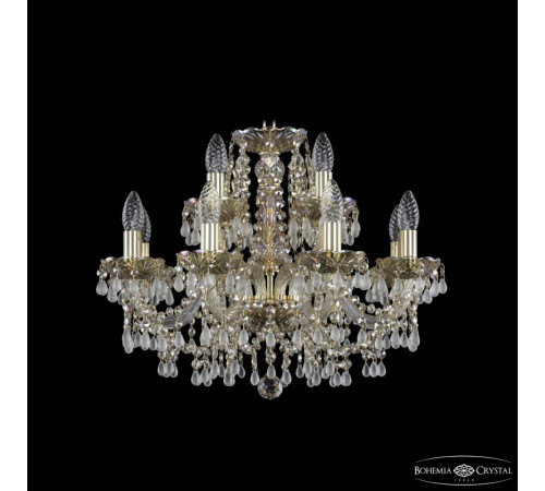 Подвесная люстра Bohemia Ivele Crystal 1410/8+4/195 G V0300 M801 Подвесная люстра Bohemia Ivele Crystal 1410/8+4/195 G V0300 M801