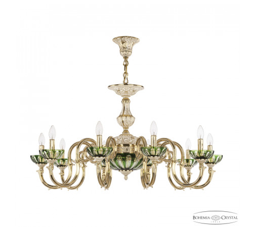 Подвесная люстра Bohemia Ivele Crystal Verona 72203P/10/300 GW P Clear-Green/H-1H Подвесная люстра Bohemia Ivele Crystal Verona 72203P/10/300 GW P Clear-Green/H-1H