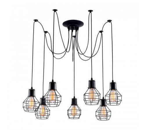 Подвесная люстра Arte Lamp A1109SP-7BK Подвесная люстра Arte Lamp A1109SP-7BK