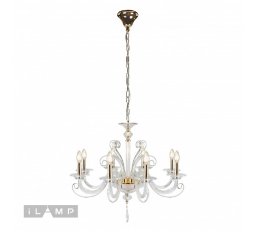 Подвесная люстра iLamp King P9372-8 GD Подвесная люстра iLamp King P9372-8 GD