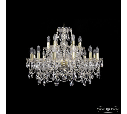 Подвесная люстра Bohemia Ivele Crystal 1411/12+6/240 G Подвесная люстра Bohemia Ivele Crystal 1411/12+6/240 G