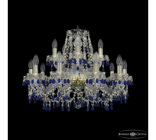 Подвесная люстра Bohemia Ivele Crystal 1410/10+5/240 G V3001 Подвесная люстра Bohemia Ivele Crystal 1410/10+5/240 G V3001