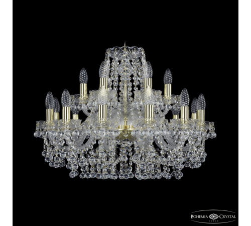 Подвесная люстра Bohemia Ivele Crystal 1409/12+6/240 G Подвесная люстра Bohemia Ivele Crystal 1409/12+6/240 G