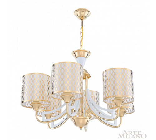 Подвесная люстра Arte Milano Florentia-3387 303387/6 Wh/Gd Подвесная люстра Arte Milano Florentia-3387 303387/6 Wh/Gd