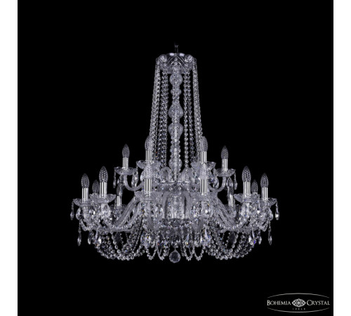 Подвесная люстра Bohemia Ivele Crystal 1402/12+6/300/h-91/2d Ni Подвесная люстра Bohemia Ivele Crystal 1402/12+6/300/h-91/2d Ni