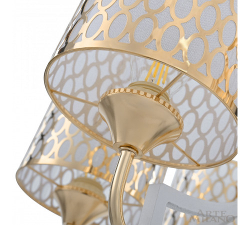 Подвесная люстра Arte Milano Florentia-3387 303387/6 Wh/Gd Подвесная люстра Arte Milano Florentia-3387 303387/6 Wh/Gd