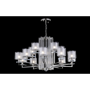 Подвесная люстра Crystal Lux Nicolas NICOLAS SP-PL10+5 NICKEL/WHITE