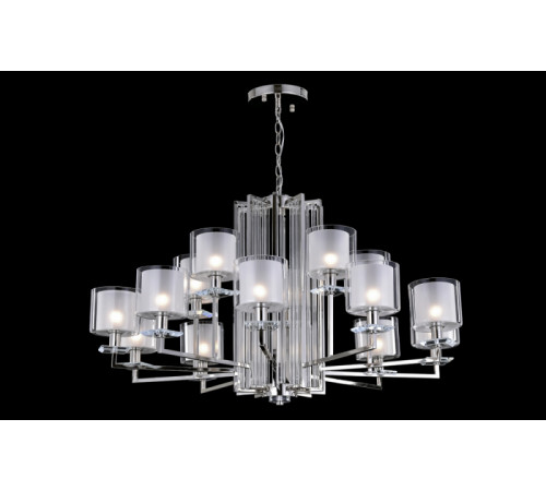 Подвесная люстра Crystal Lux Nicolas NICOLAS SP-PL10+5 NICKEL/WHITE Подвесная люстра Crystal Lux Nicolas NICOLAS SP-PL10+5 NICKEL/WHITE
