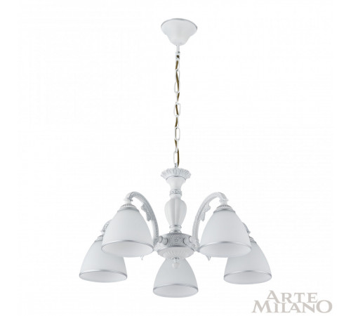 Подвесная люстра Arte Milano 340837/5 WT+SL Подвесная люстра Arte Milano 340837/5 WT+SL