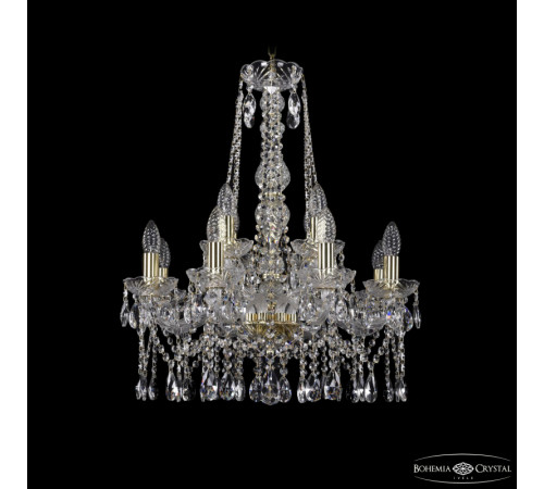 Подвесная люстра Bohemia Ivele Crystal 1413/8+4/200/h-66 G Подвесная люстра Bohemia Ivele Crystal 1413/8+4/200/h-66 G