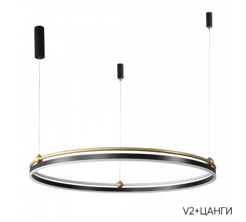 Подвесная люстра Crystal Lux FERNANDO SP88W LED BLACK/GOLD Подвесная люстра Crystal Lux FERNANDO SP88W LED BLACK/GOLD
