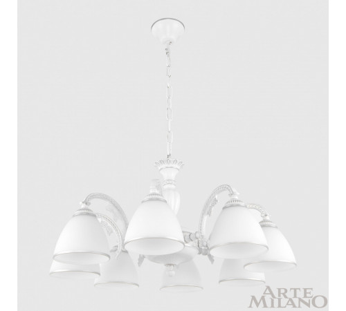 Подвесная люстра Arte Milano 340837/8 WT+SL Подвесная люстра Arte Milano 340837/8 WT+SL