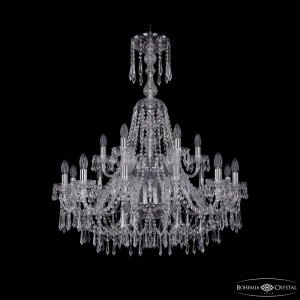Подвесная люстра Bohemia Ivele Crystal 1403/12+6/300/XL-100/2d Ni