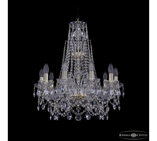 Подвесная люстра Bohemia Ivele Crystal 1411/10/195/XL-65 G Подвесная люстра Bohemia Ivele Crystal 1411/10/195/XL-65 G