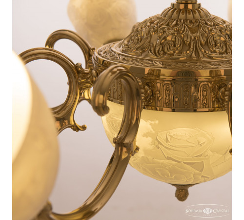 Подвесная люстра Bohemia Ivele Crystal Verona 72213P/8/210 G P1 U Rose