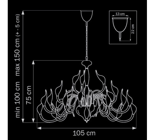 Подвесная люстра Lightstar Cigno Collo Wt 751246 Подвесная люстра Lightstar Cigno Collo Wt 751246