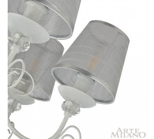 Подвесная люстра Arte Milano 347620/8 WT+SL Подвесная люстра Arte Milano 347620/8 WT+SL