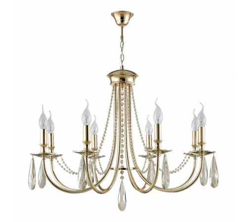 Подвесная люстра Crystal Lux Victoria SP8 Gold/Amber Подвесная люстра Crystal Lux Victoria SP8 Gold/Amber