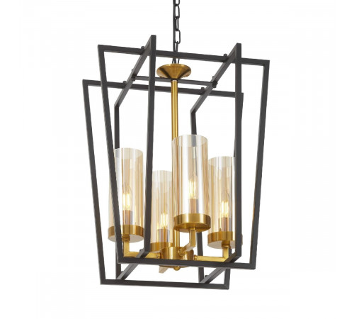 Подвесная люстра Lumina Deco Afres LDP 1246-4 BK+MD Подвесная люстра Lumina Deco Afres LDP 1246-4 BK+MD