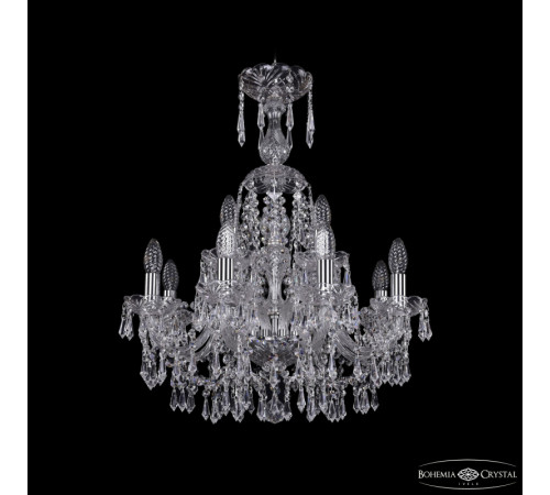 Подвесная люстра Bohemia Ivele Crystal 1403/8+4/195/XL-65 Ni Подвесная люстра Bohemia Ivele Crystal 1403/8+4/195/XL-65 Ni