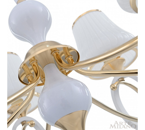 Подвесная люстра Arte Milano Florentia-2387 302387/6 Wh/Gd Подвесная люстра Arte Milano Florentia-2387 302387/6 Wh/Gd