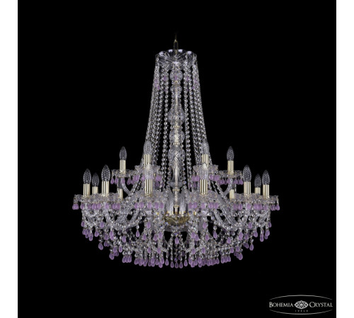 Подвесная люстра Bohemia Ivele Crystal 1410/12+6/300/h-95 G V7010 Подвесная люстра Bohemia Ivele Crystal 1410/12+6/300/h-95 G V7010