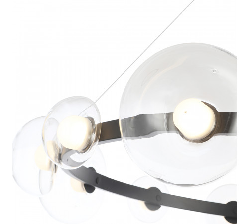 Подвесная люстра Crystal Lux BOSQUE SP12 BLACK/TRANSPARENT Подвесная люстра Crystal Lux BOSQUE SP12 BLACK/TRANSPARENT